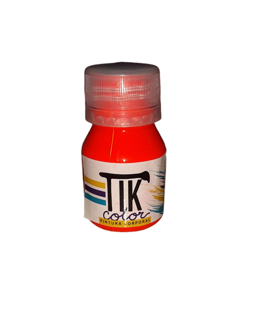 Tik Color Pintura Corporal Naranja Fluorescente